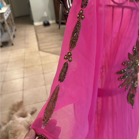 Hand Beaded Kaftan Farasha Maxi Dress NWOT - Picture 5 of 7